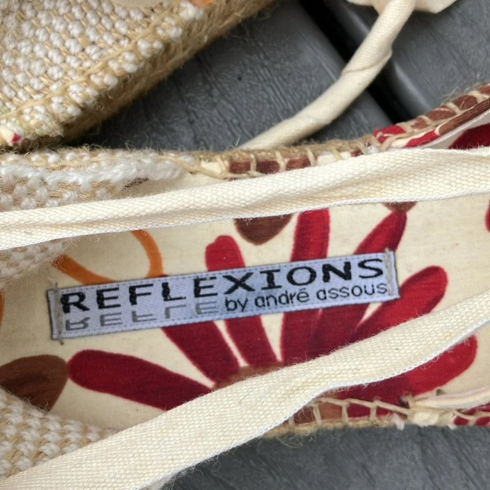 Reflections by Andre Assous Espadrille/Flats/Sandals Multicolor Size 9 NWOT